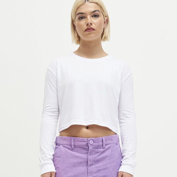 Women's long sleeve cropped T Thumbnail